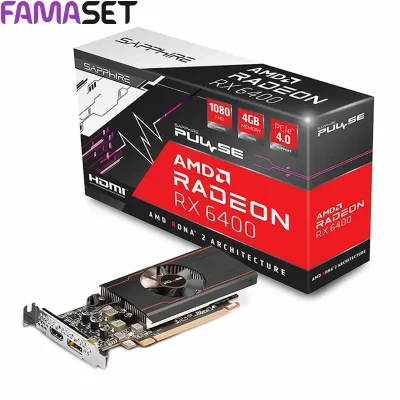 PULSE RX 6400 GAMING 4GB GDDR6 DP LP LITE کارت گرافیک سافایر مدل